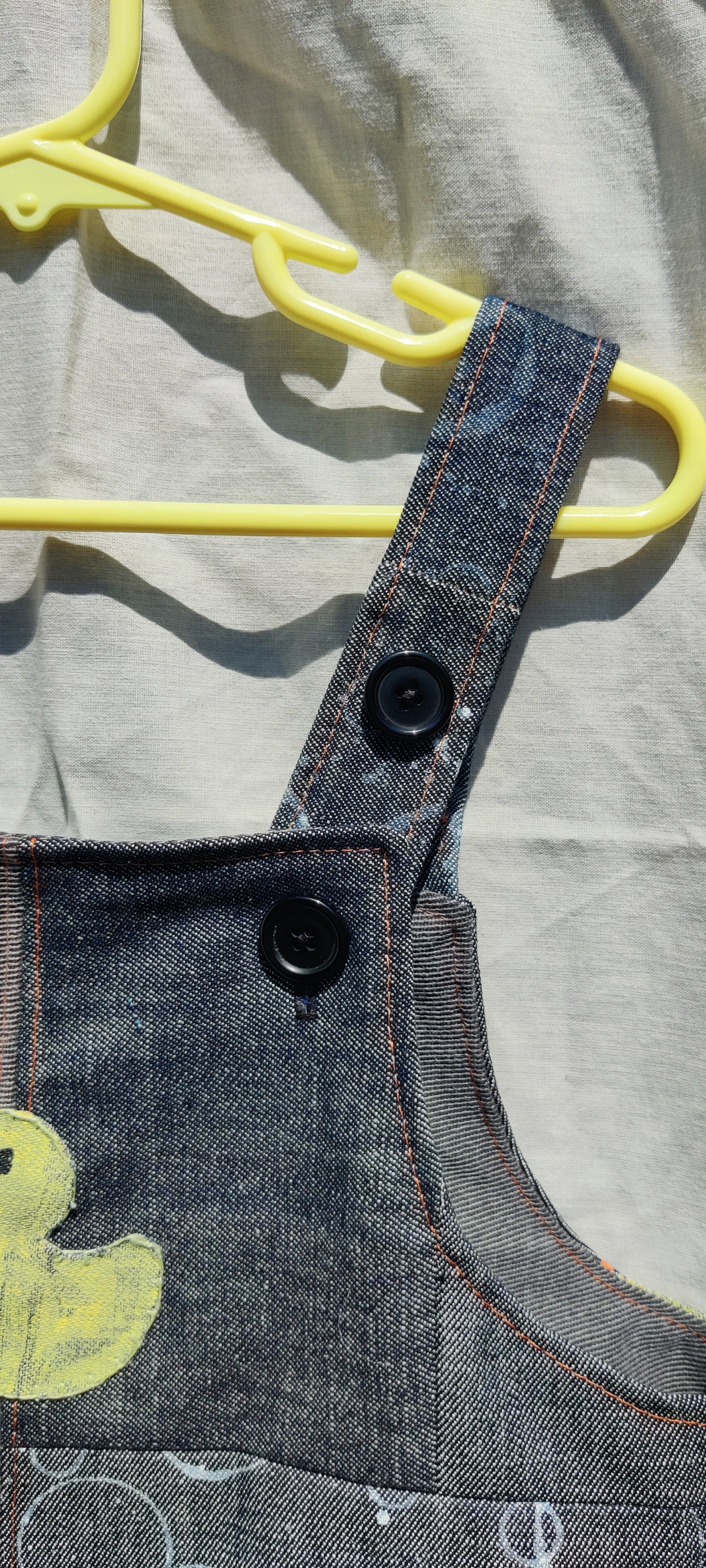 Patchwork Ducky Denim Dungarees