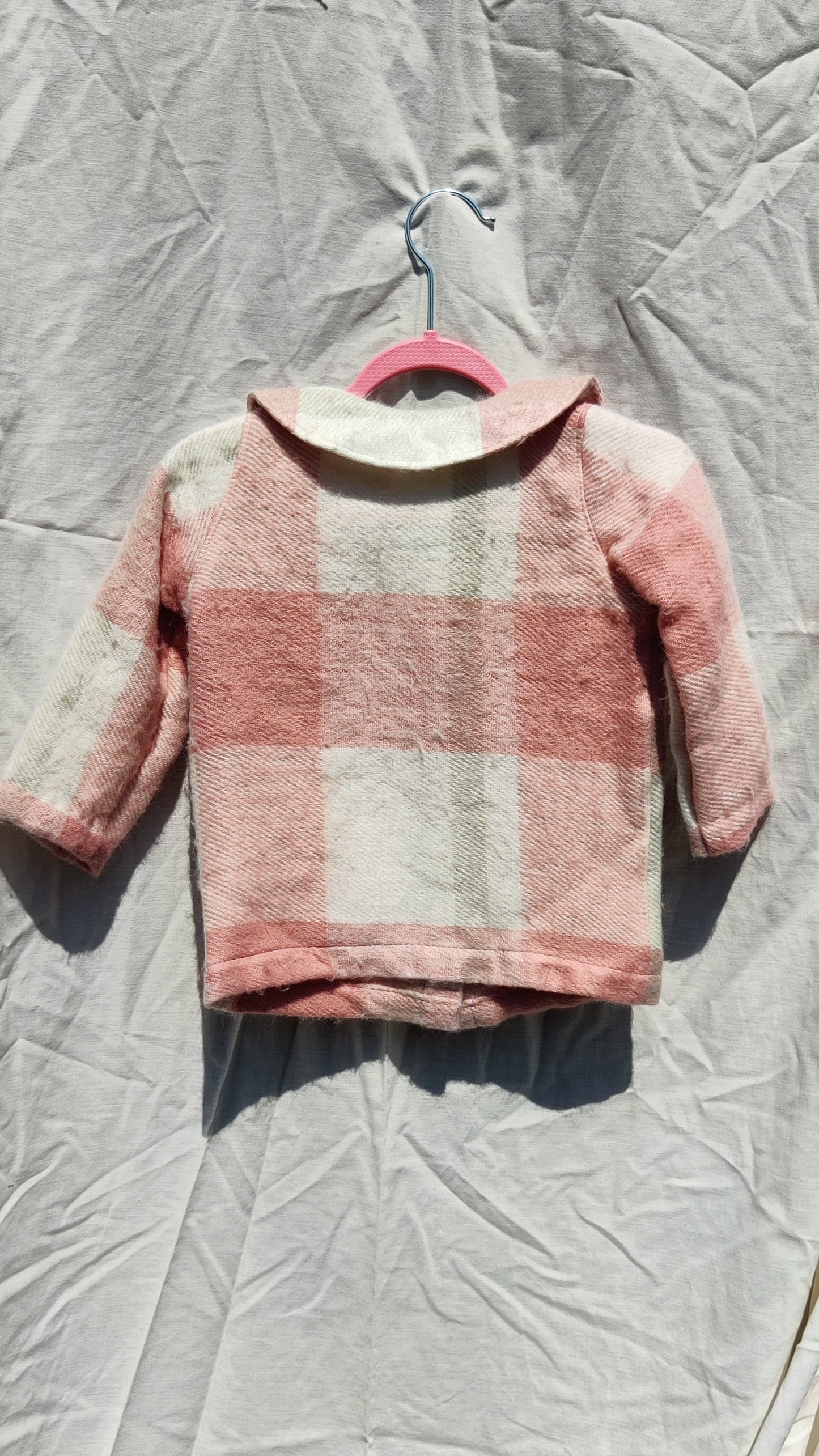 Pink and White Wool Jacket