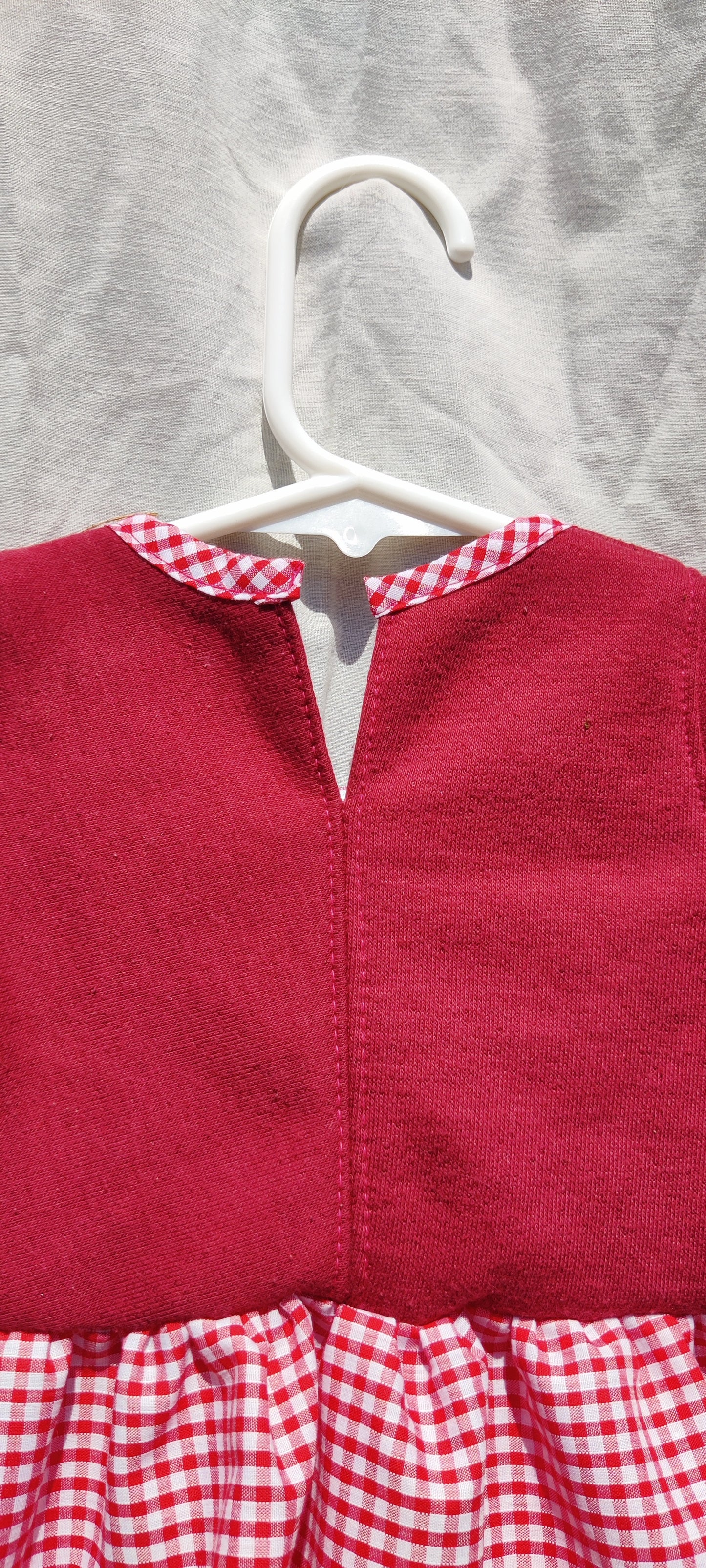 Strawberry Gingham Summer Dress