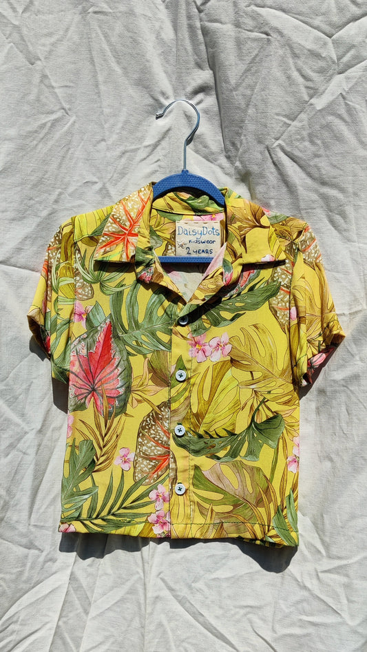 Jungle Print Button Up Shirt