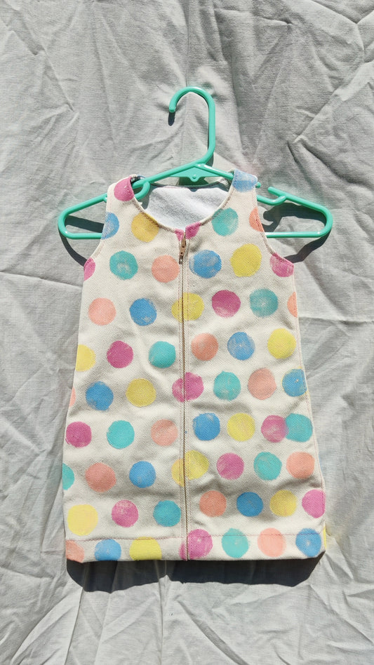 Polka Dot Denim Dress