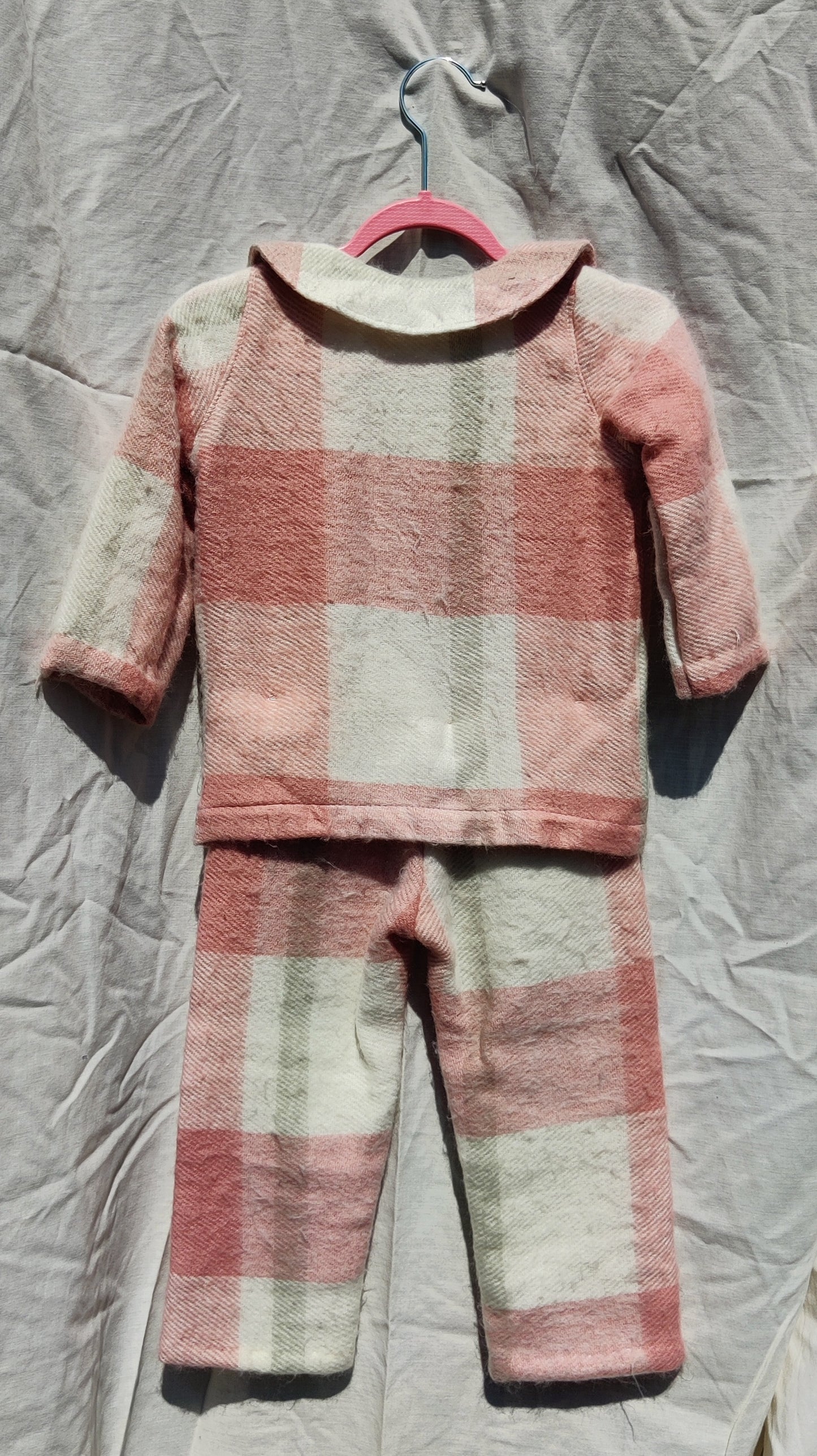 Pink and White Wool Jacket